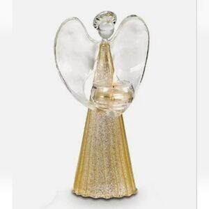 Partylite Elegant Glass Hope Angel Candleholder Small